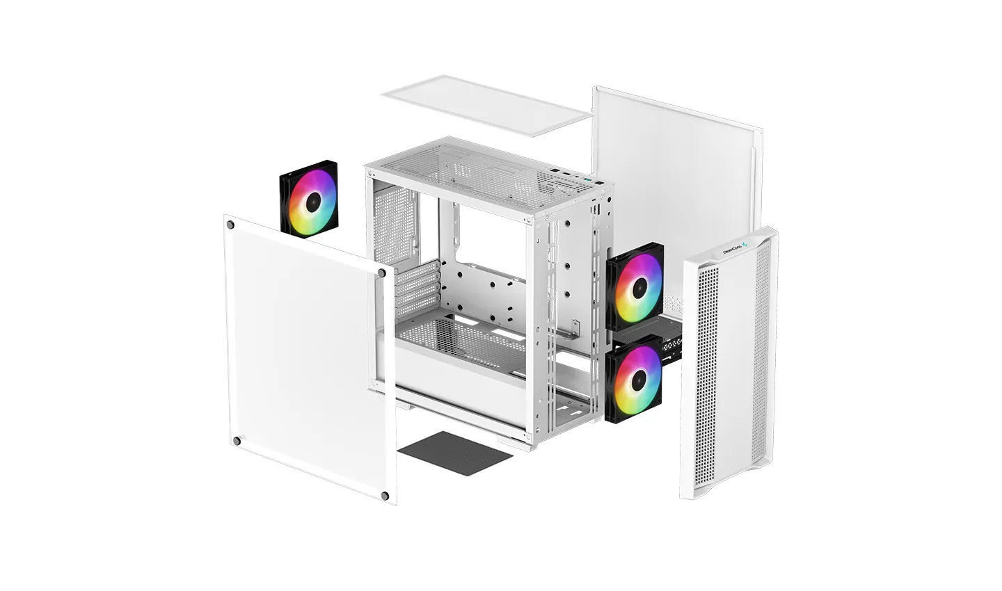 DeepCool CC360 A-RGB Micro-ATX Case, White