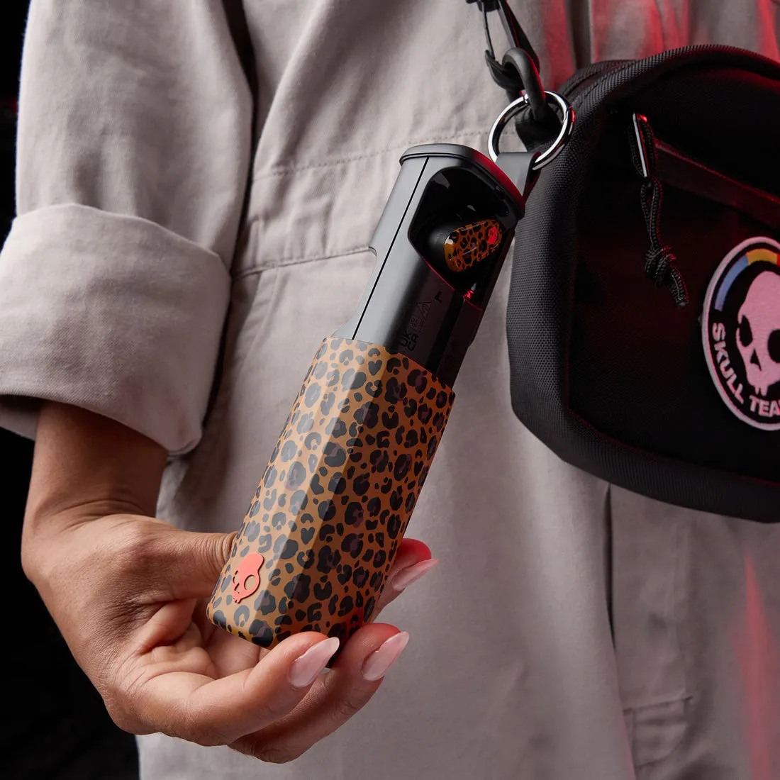 Skullcandy Method 360 ANC tr&aring;dl&ouml;sa in-ear h&ouml;rlurar, Leopard