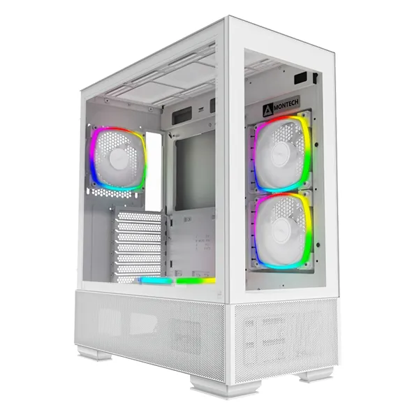 MONTECH SKY TWO Midi-Tower Case with window, with RGB lighting, White