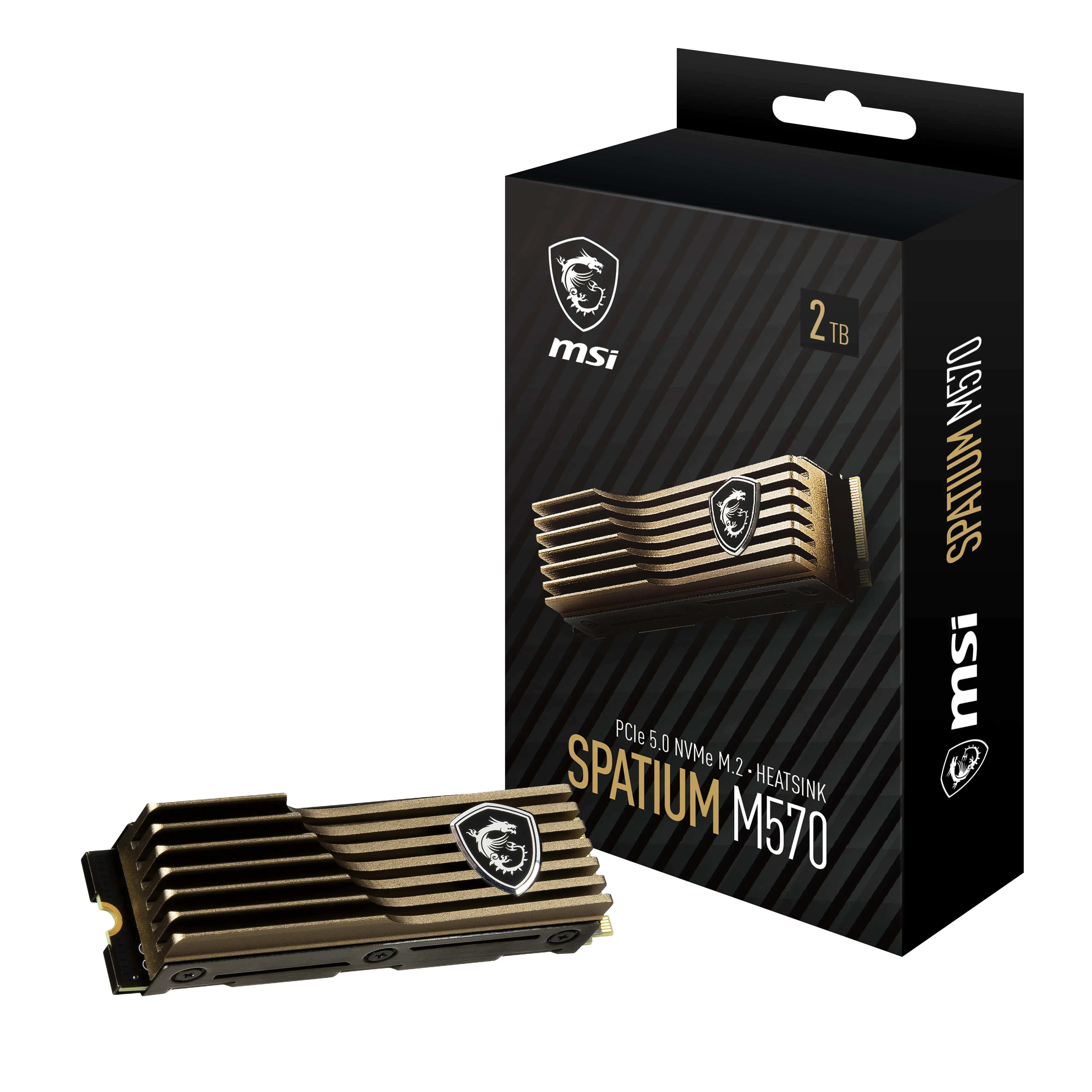 MSI SPATIUM M570 PCIe 5.0 NVMe M.2 2TB HS 2 TB, PCIe 4.0, M.2 - SSD