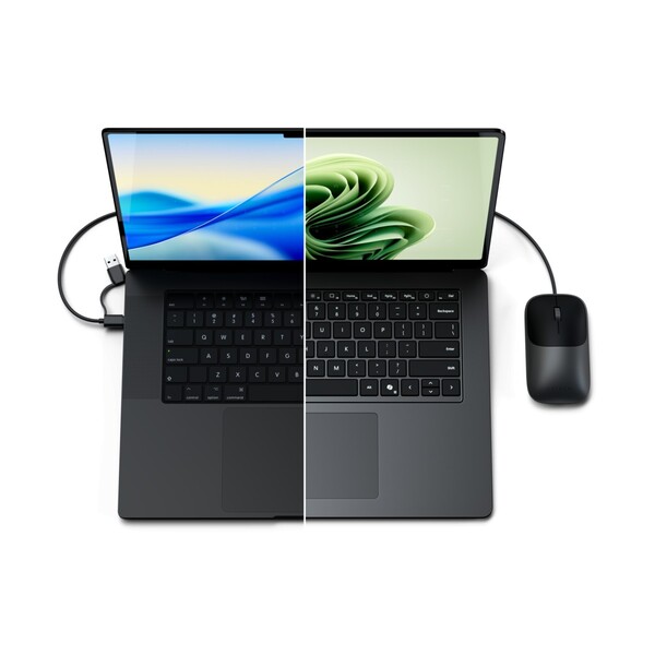 Satechi Slim LX Wired Mouse, Space Black
