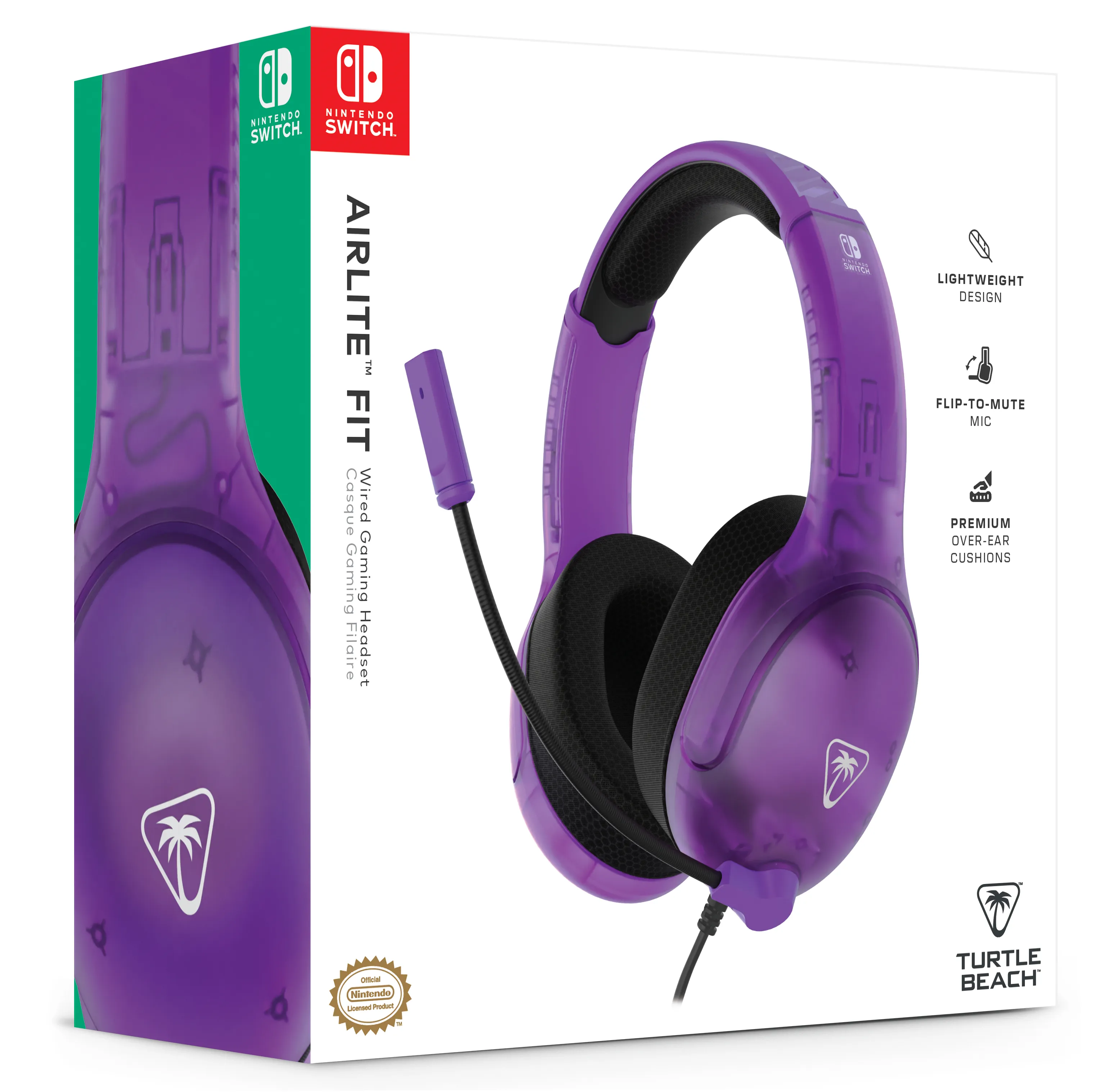 Turtle Beach AIRLITE Fit Gaming Headset, Ghost Purple