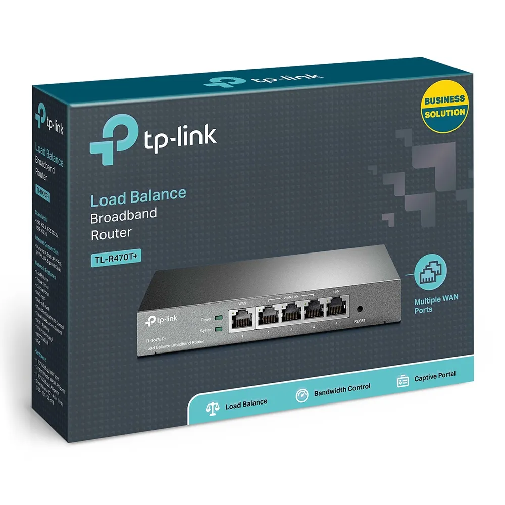 TP-LINK TL-R470T+ - Reititin WAN ports: 4