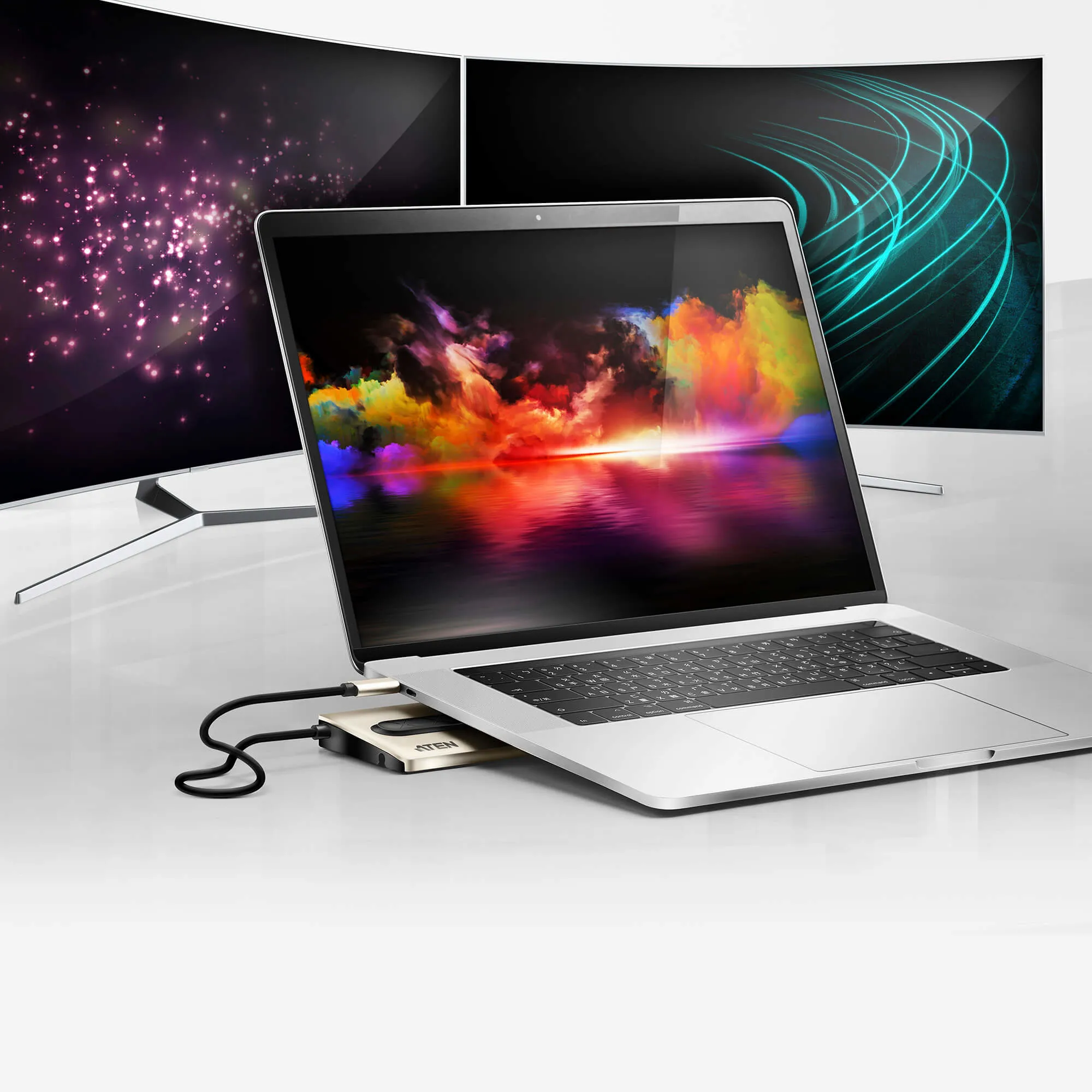 ATEN USB-C Multiport Dock with Power Pass-Through (13 Devices)
