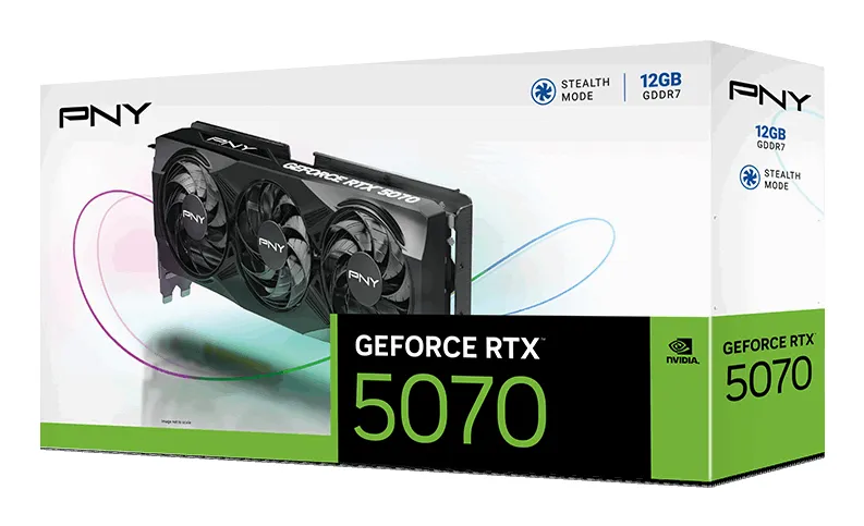 PNY GeForce RTX 5070 Triple Fan DLSS4 12GB - Graphics card