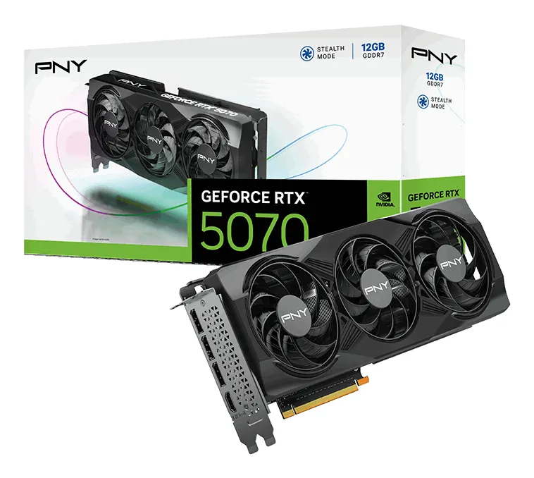 PNY GeForce RTX 5070 Triple Fan DLSS4 12GB - Graphics card