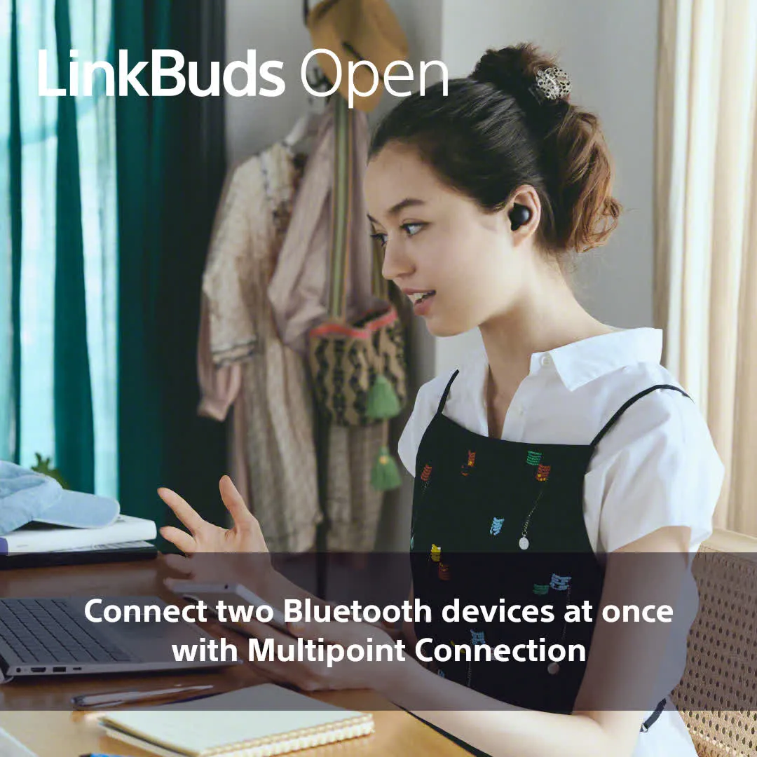 Sony Linkbuds Open -langattomat nappikuulokkeet, Musta