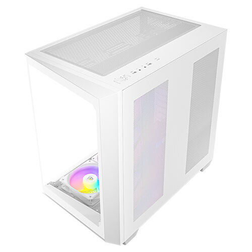 Antec C6 Curve Midi-Tower Case with window and RGB lighting, White