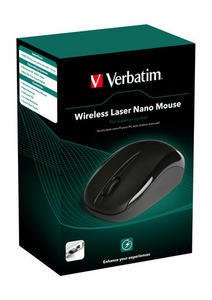 Verbatim langaton laser minihiiri, USB, nano-vastaanotin,musta