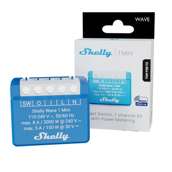 Shelly Wave 1 Mini EU LR - smart relay switch