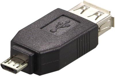 DELTACO USB-sovitin Tyyppi A-naaras - Tyyppi Micro B uros, musta