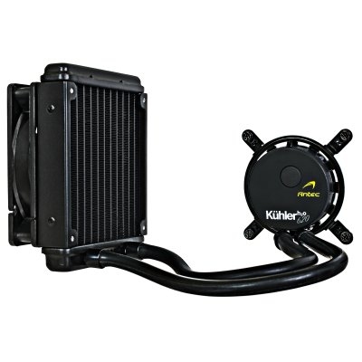 Antec K&Uuml;HLER H2O 620 - Nestem&auml;isen j&auml;&auml;hdytysj&auml;rjestelm&auml;n CPU-l&auml;mm&ouml;nvaihtaja sis&auml;isell&auml; pumpulla - ( Socket 775, Socket 1156, Socket AM2, Socket AM2+, Socket 136