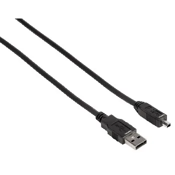 Hama USB-A – Mini-USB B - kabel, 1,8 m, Svart