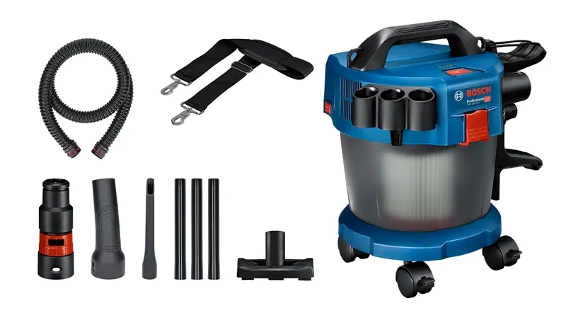 Bosch GAS 18V-10 L Professional - v&aring;t- och torrdammsugare, bl&aring;, svart