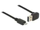 DeLock Cable Easy USB-A - Micro-USB - kabel, Svart, 2m