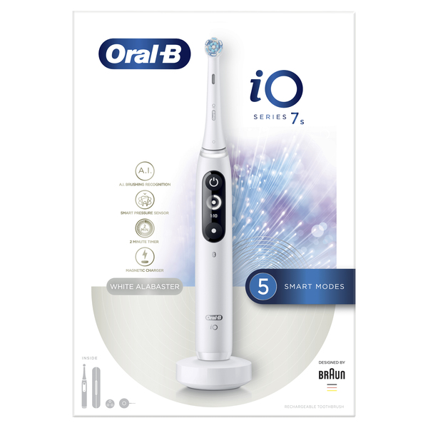 Oral-B iO7s -s&auml;hk&ouml;hammasharja, Valkoinen