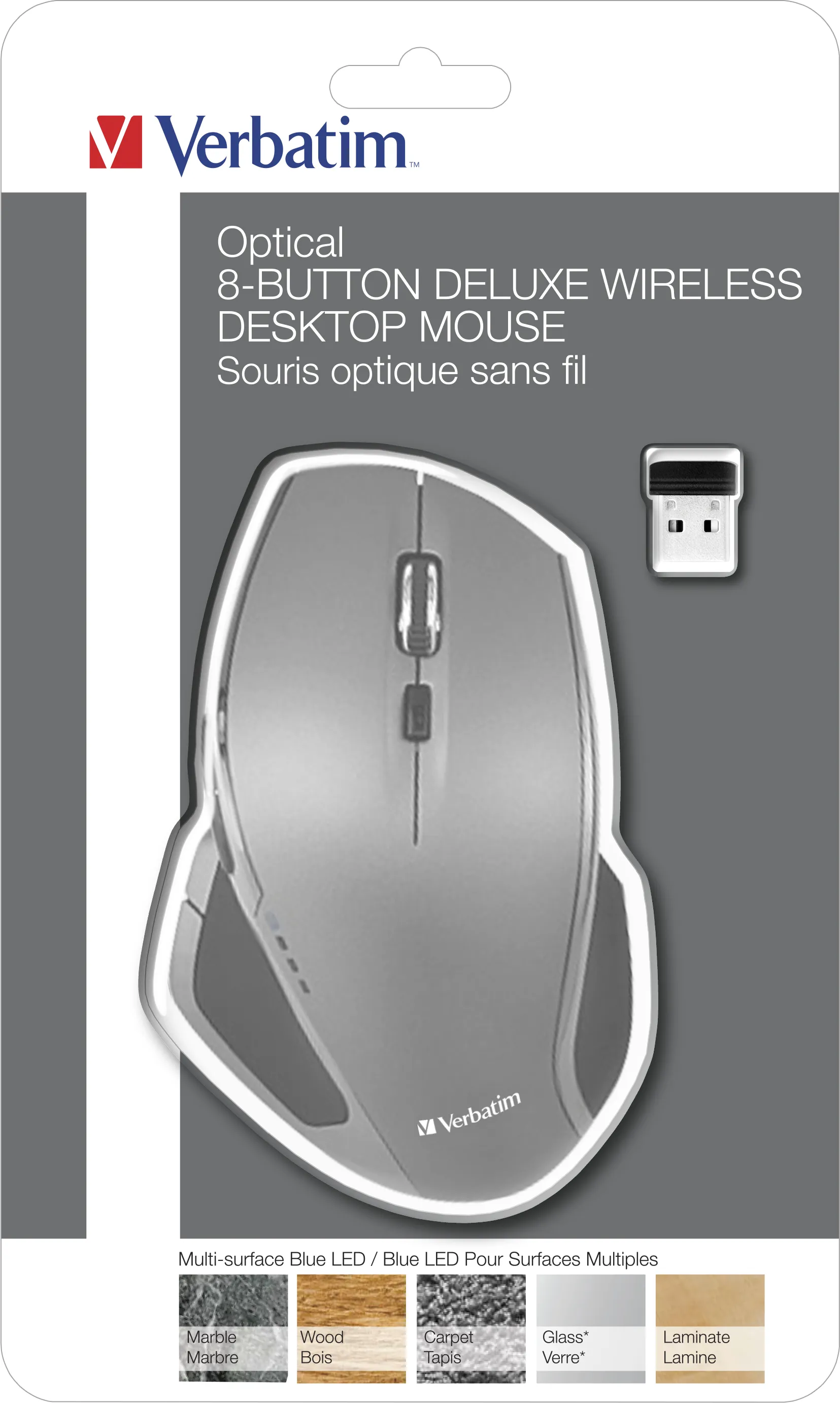 Verbatim 8-Button Wireless Mouse, Blue