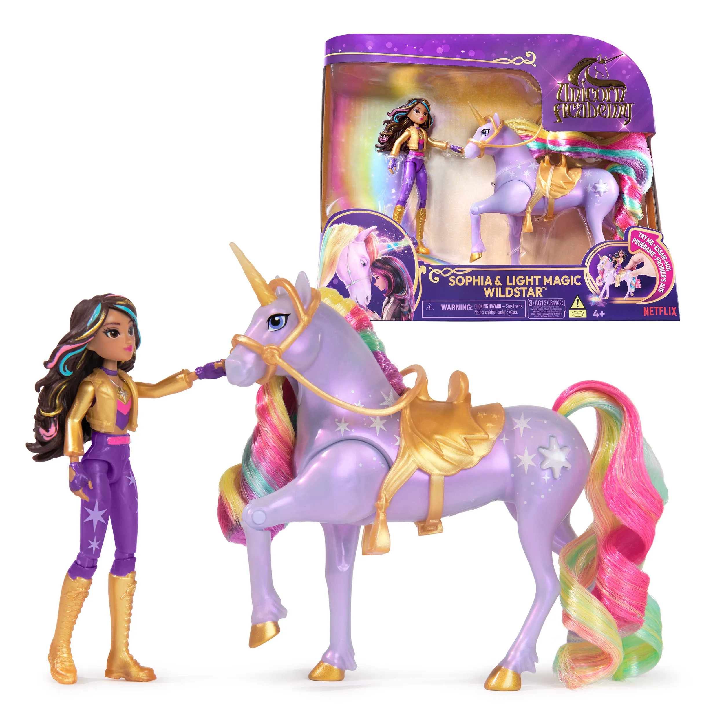 Spin Master Unicorn Academy - Light Magic Wildstar and Sophia, toy figure