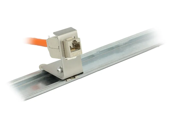 Delock Keystone Metal Mounting 1 Port for DIN rail