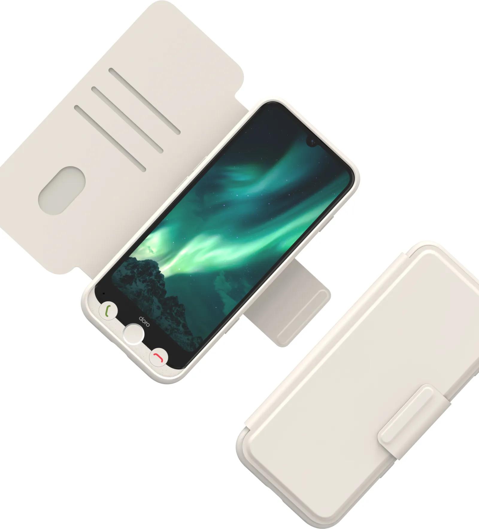 Doro Aurora A31 - wallet case, White