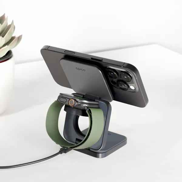 Epico UltraBase EF30 3in1 Fold Mag+ Wireless Charging Stand - space grey