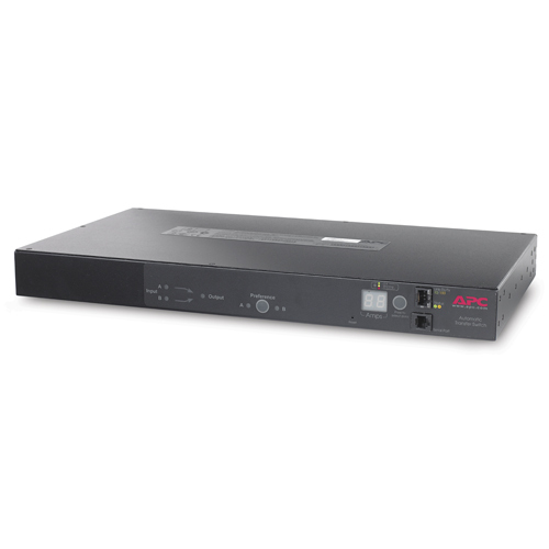 APC Rack Automatic Transfer Switch ( ATS ) 1U 10A/230V. Input Connections: 2x EC-320 C14, Output Connections: 12x IEC 320 C13.