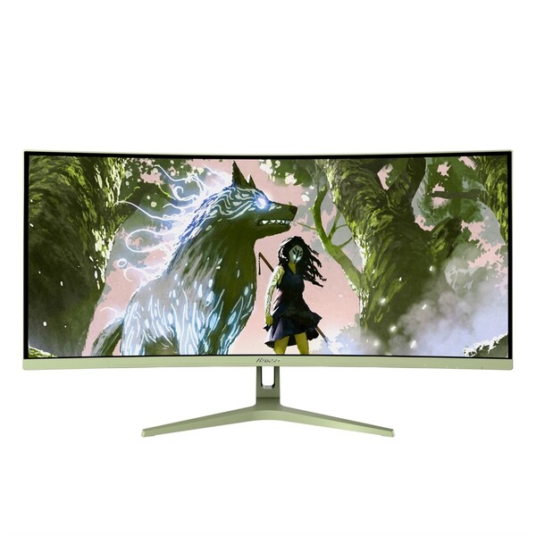 Arozzi 34" Nova. QHD, 165Hz, 1ms, VA - curved gaming monitor, Forest Green