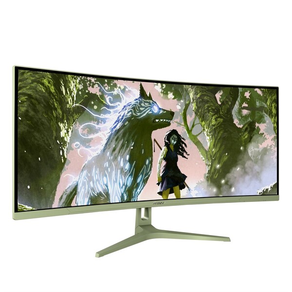 Arozzi 34" Nova. QHD, 165Hz, 1ms, VA - curved gaming monitor, Forest Green