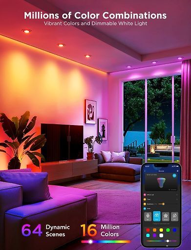 Govee Wi-Fi &amp; Bluetooth RGBWW - smart bulb, GU10, 400lm, 2-pack