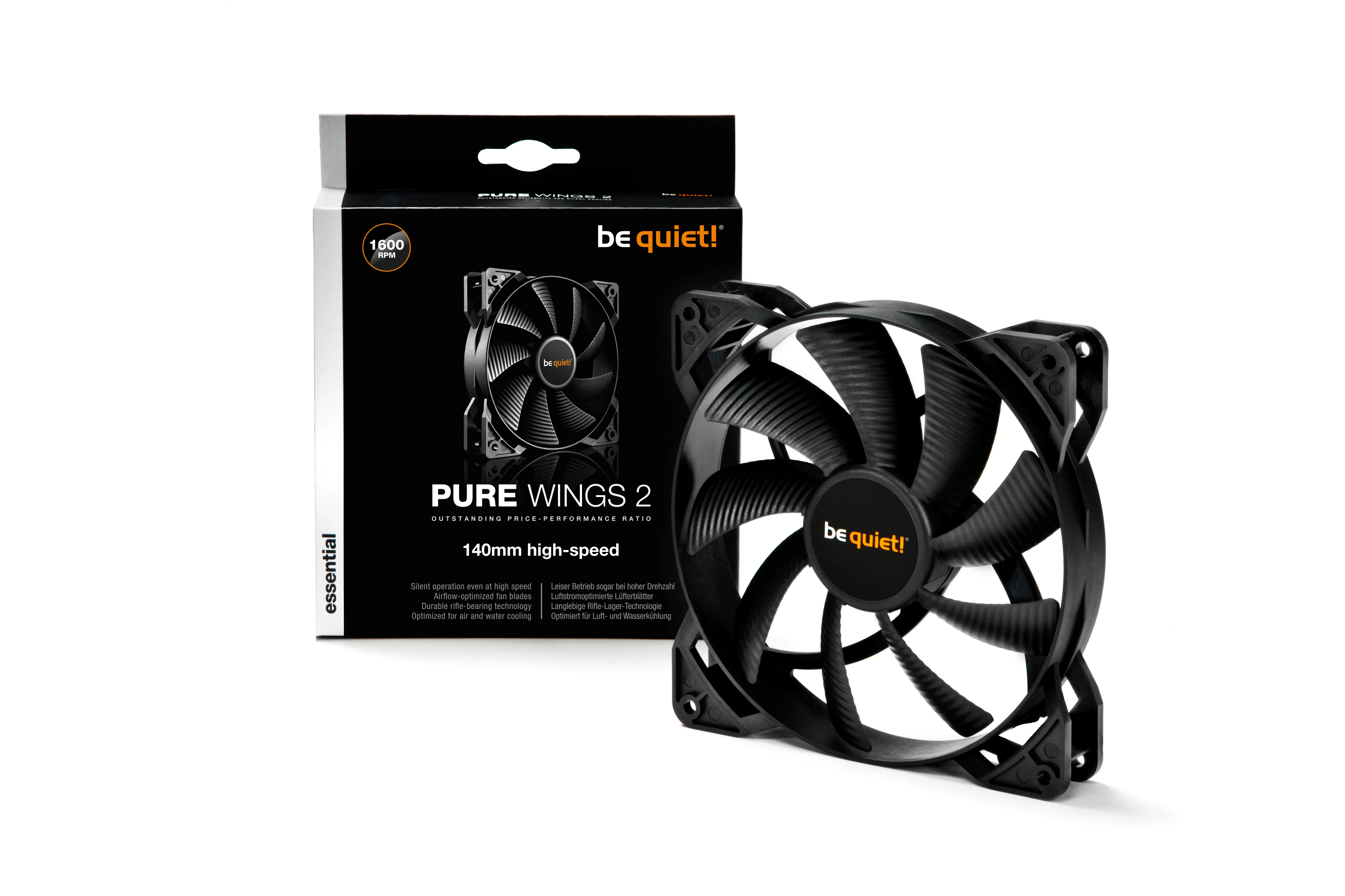be quiet! Pure Wings 2, High-Speed, 140mm - csae fan, black