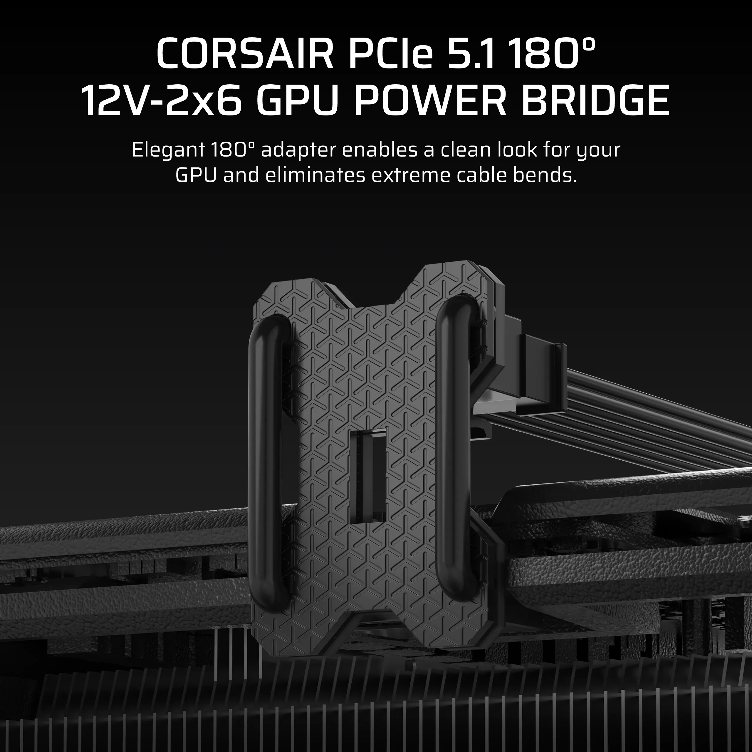 CORSAIR 12V-2x6 GPU Power Bridge, Style B, 180&deg;