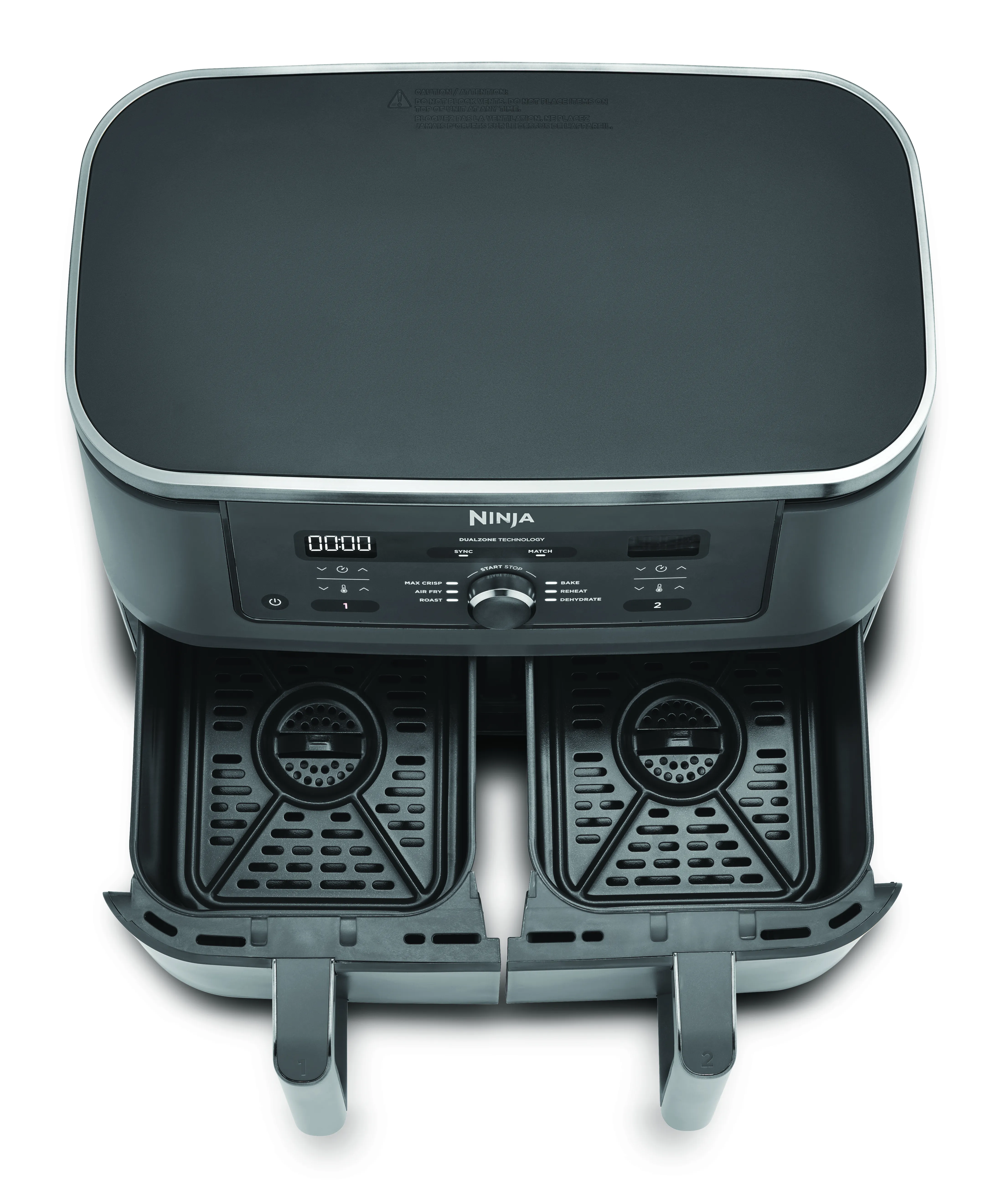 Ninja DZ400EU Dual Zone Max, 9,5 l, 4 kg, 2470 W, airfryer, harmaa