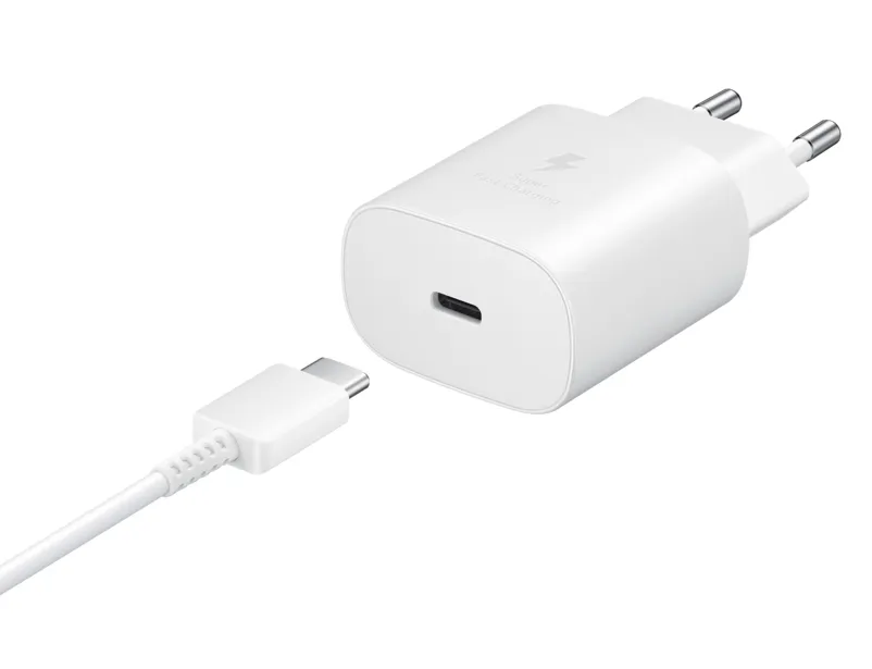 Samsung PD 25W USB-C - charger and cable, White, 1m
