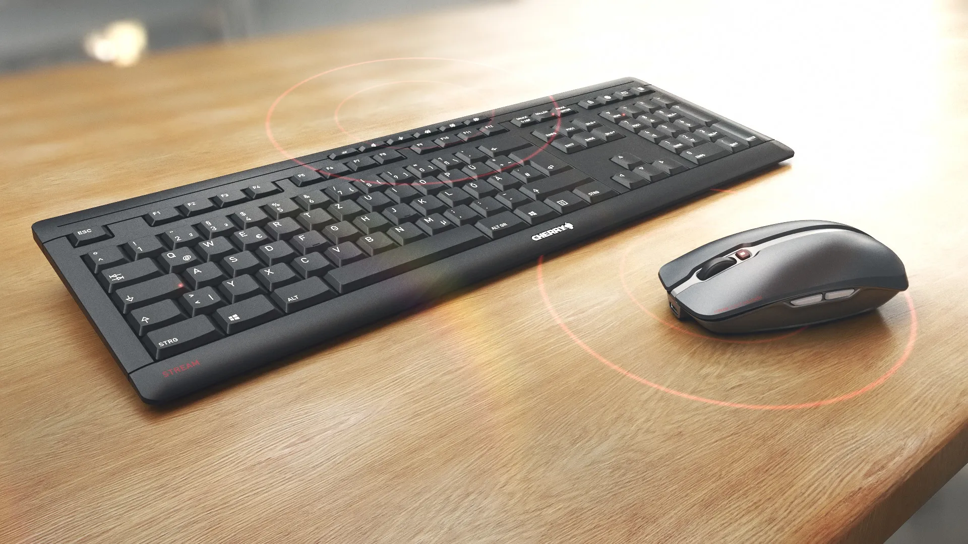 Cherry Stream Recharge - wireless keyboard and mouse, black