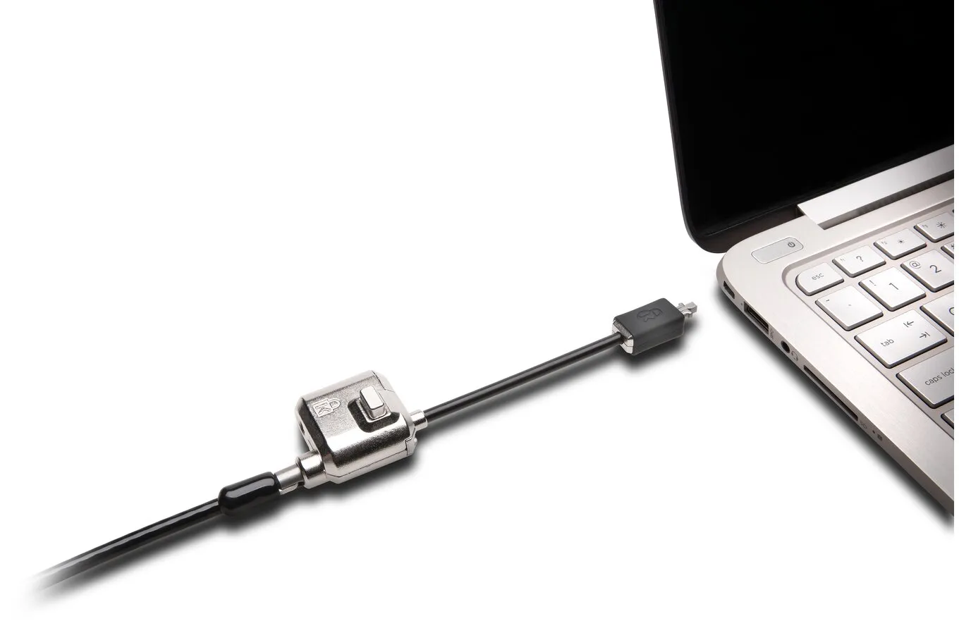 (L&ouml;yt&ouml;nurkka) Kensington MiniSaver Mobile Lock - Sylimikron lukittava kaapeli - musta - 1.8 m