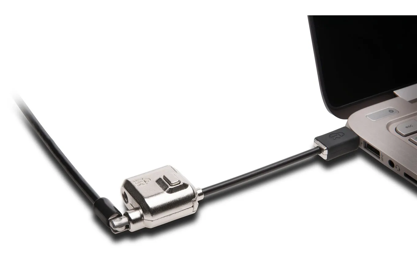 (L&ouml;yt&ouml;nurkka) Kensington MiniSaver Mobile Lock - Sylimikron lukittava kaapeli - musta - 1.8 m