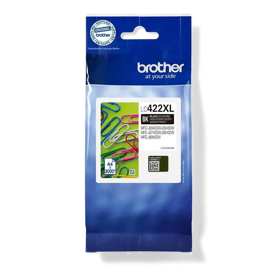 Brother  LC422XLBK -mustekasetti, Musta