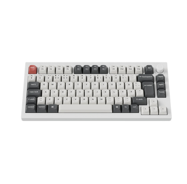 Keychron Q1 Ultra 75% -langaton mekaaninen pelin&auml;pp&auml;imist&ouml;, Keychron Silk POM, valkoinen