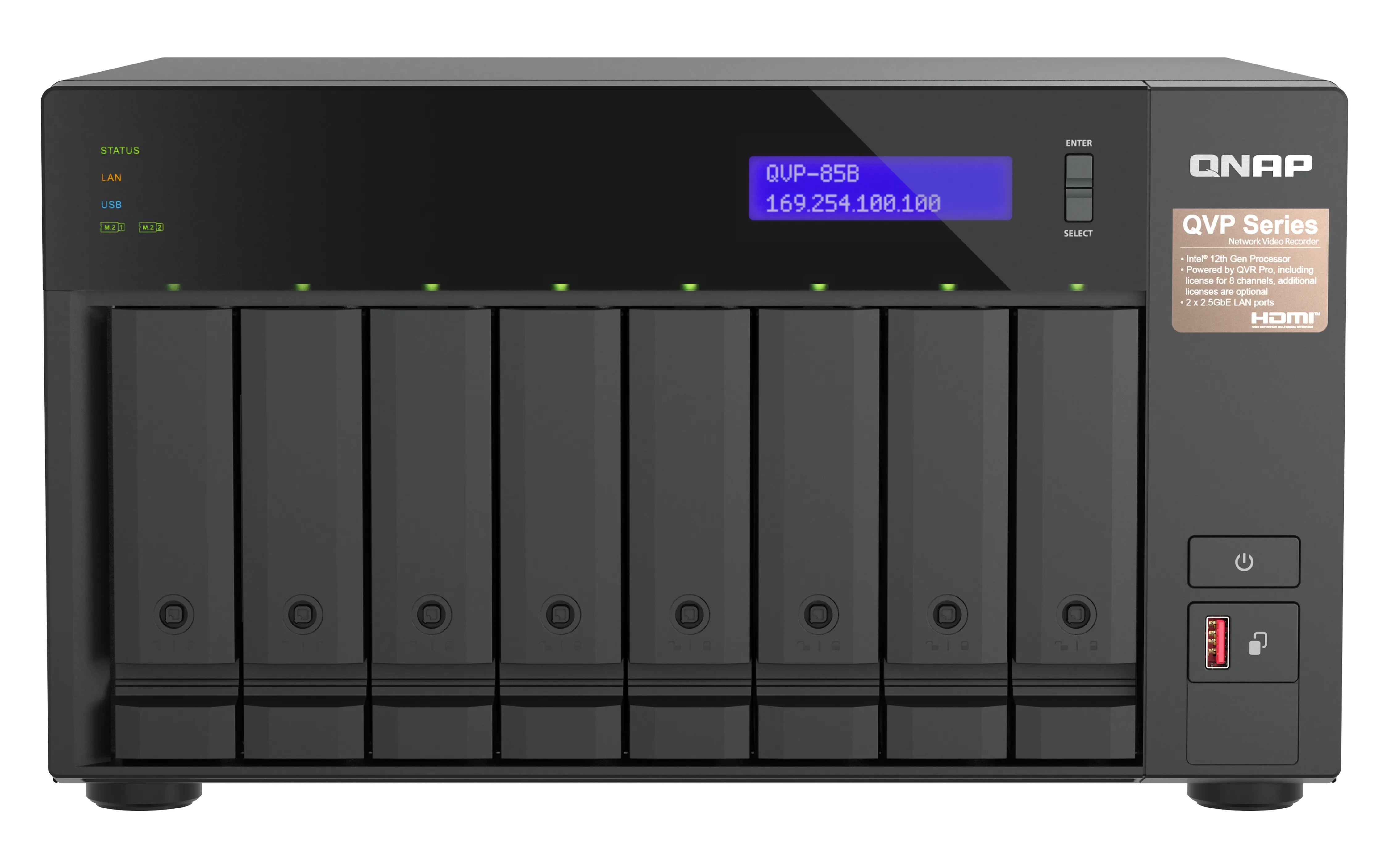 QNAP QVP-85B Surveillance NAS Intel Core i5-12400 6-core/12-thread Processor