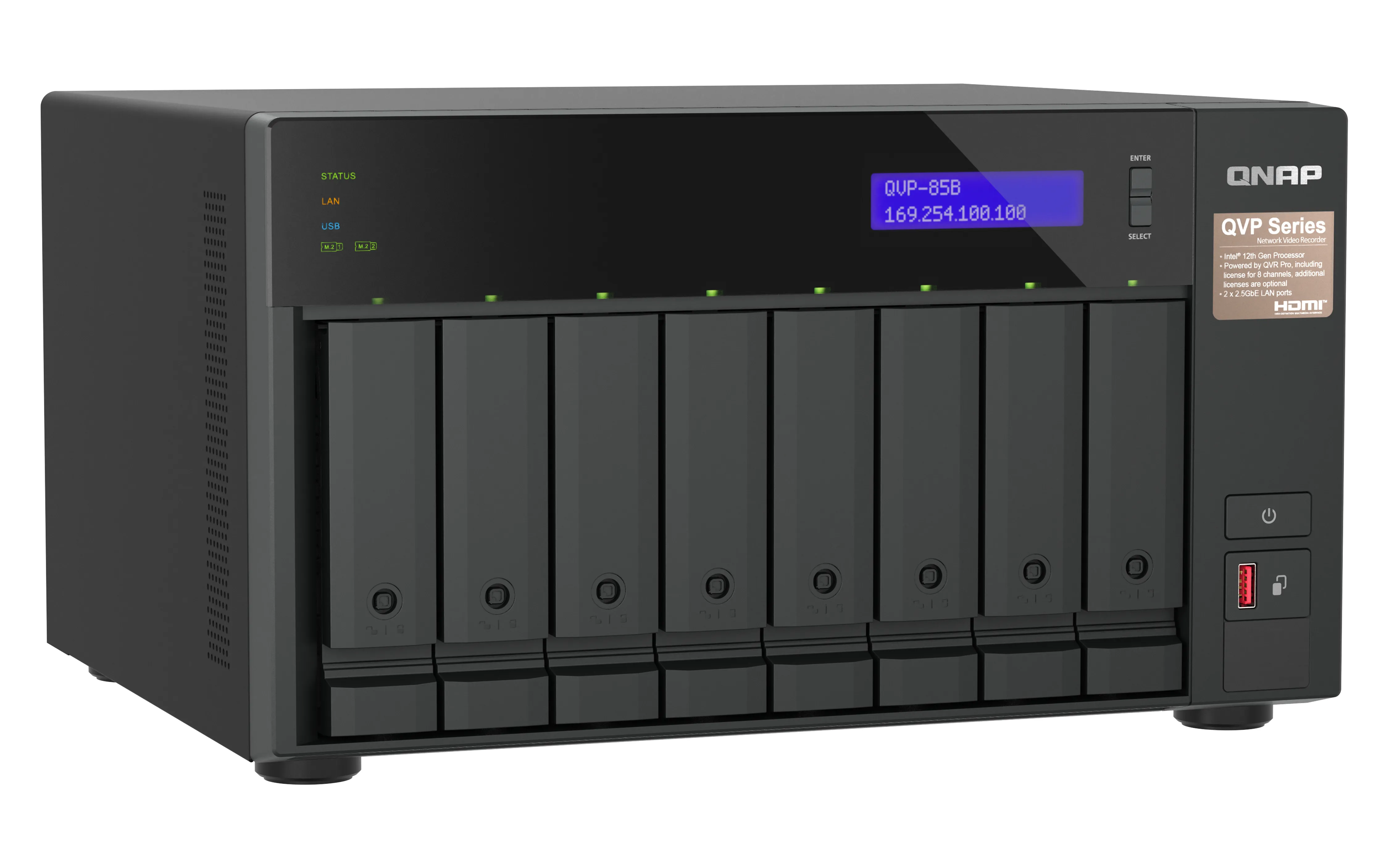QNAP QVP-85B Surveillance NAS Intel Core i5-12400 6-core/12-thread Processor