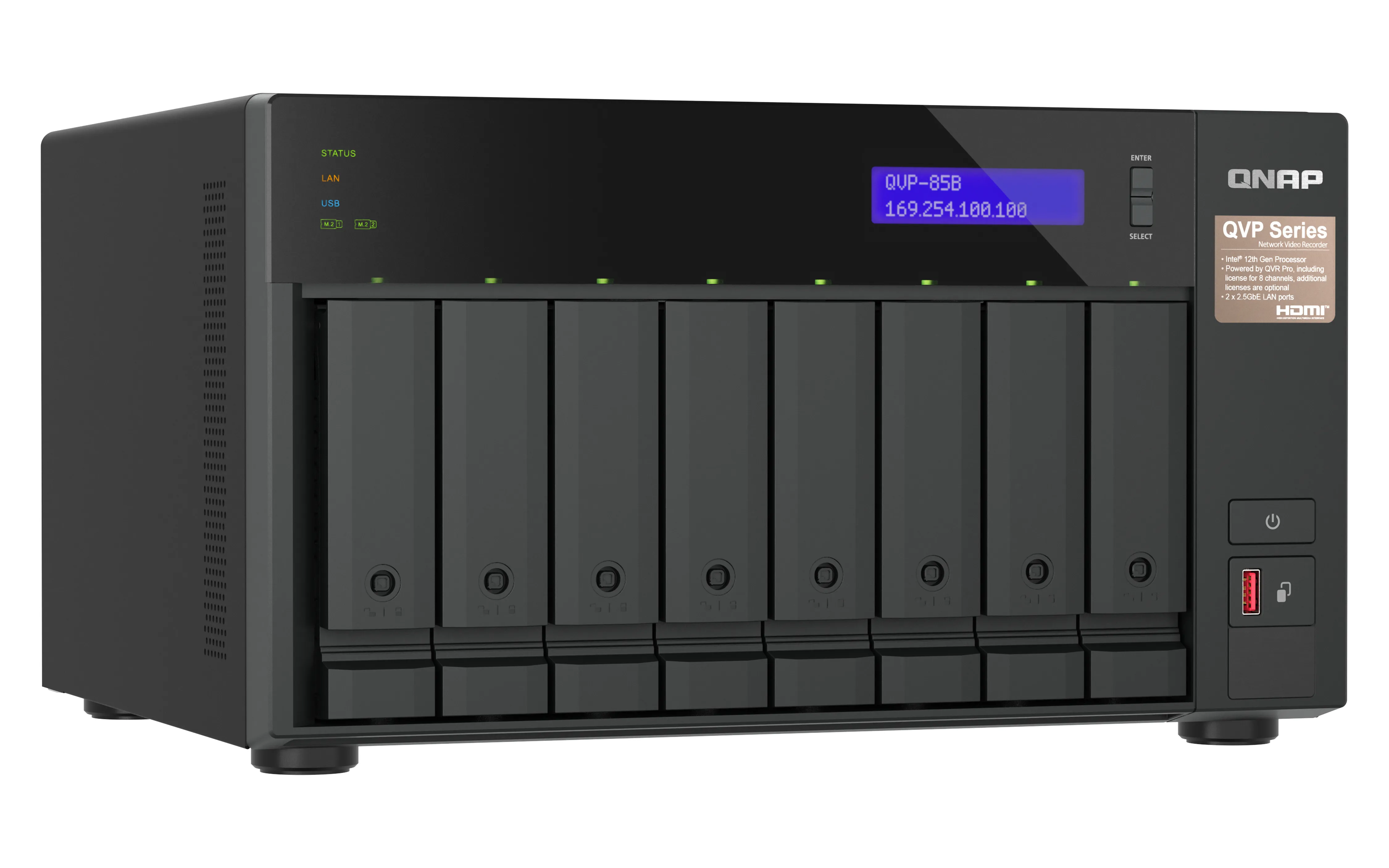 QNAP QVP-85B Surveillance NAS Intel Core i5-12400 6-core/12-thread Processor