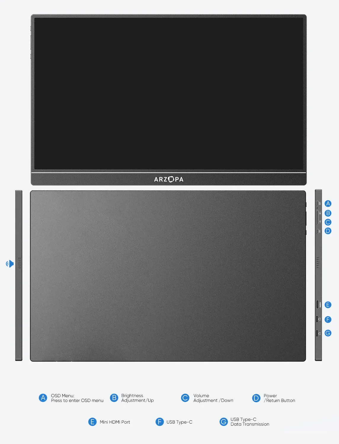 ARZOPA S1 TABLE 15.6" Full HD, IPS -kannettava n&auml;ytt&ouml;