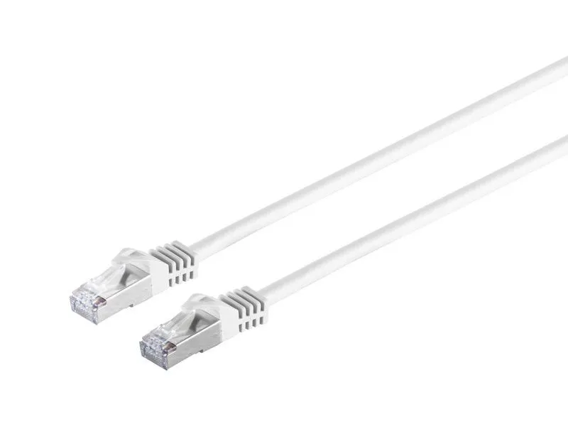 MicroConnect Cat7 S/FTP RJ45 0.25m n&auml;tverkskabel, vit