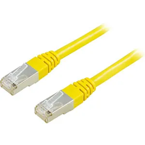 Deltaco Cat6 F/UTP RJ45 1m Network Cable, Yellow