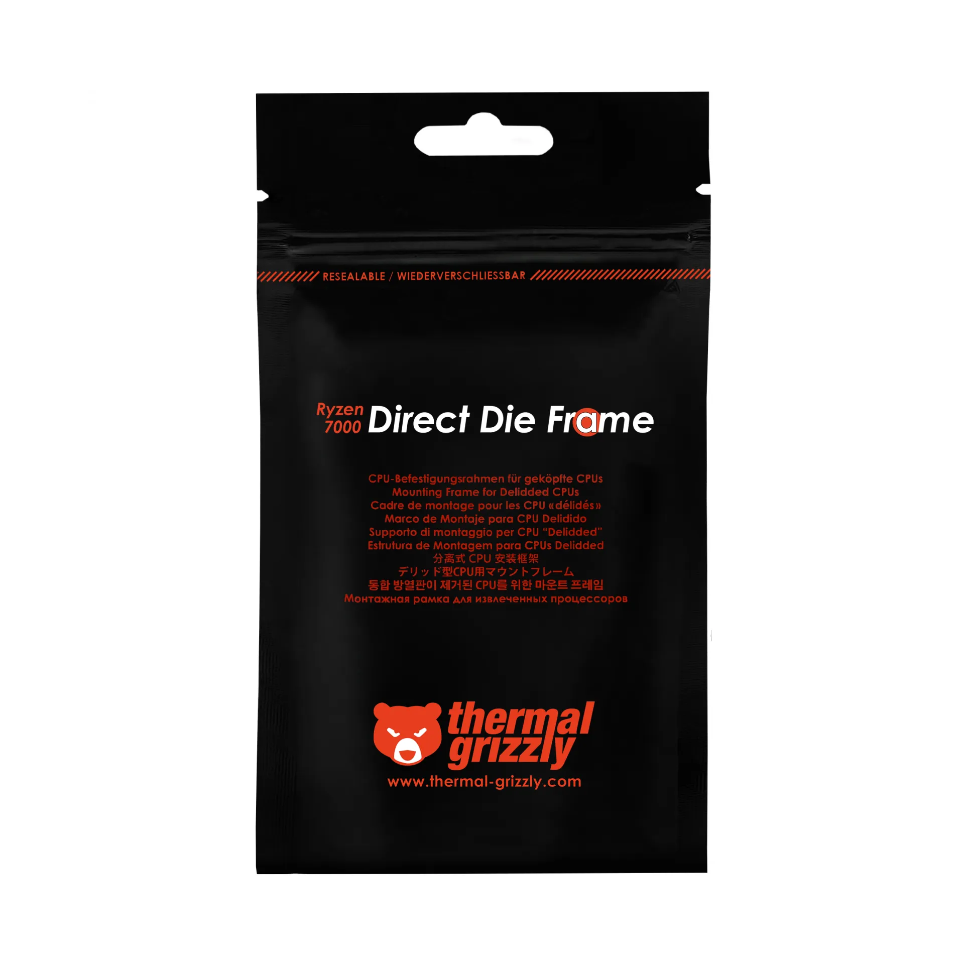 Thermal Grizzly Ryzen 7000 Direct Die Frame, musta