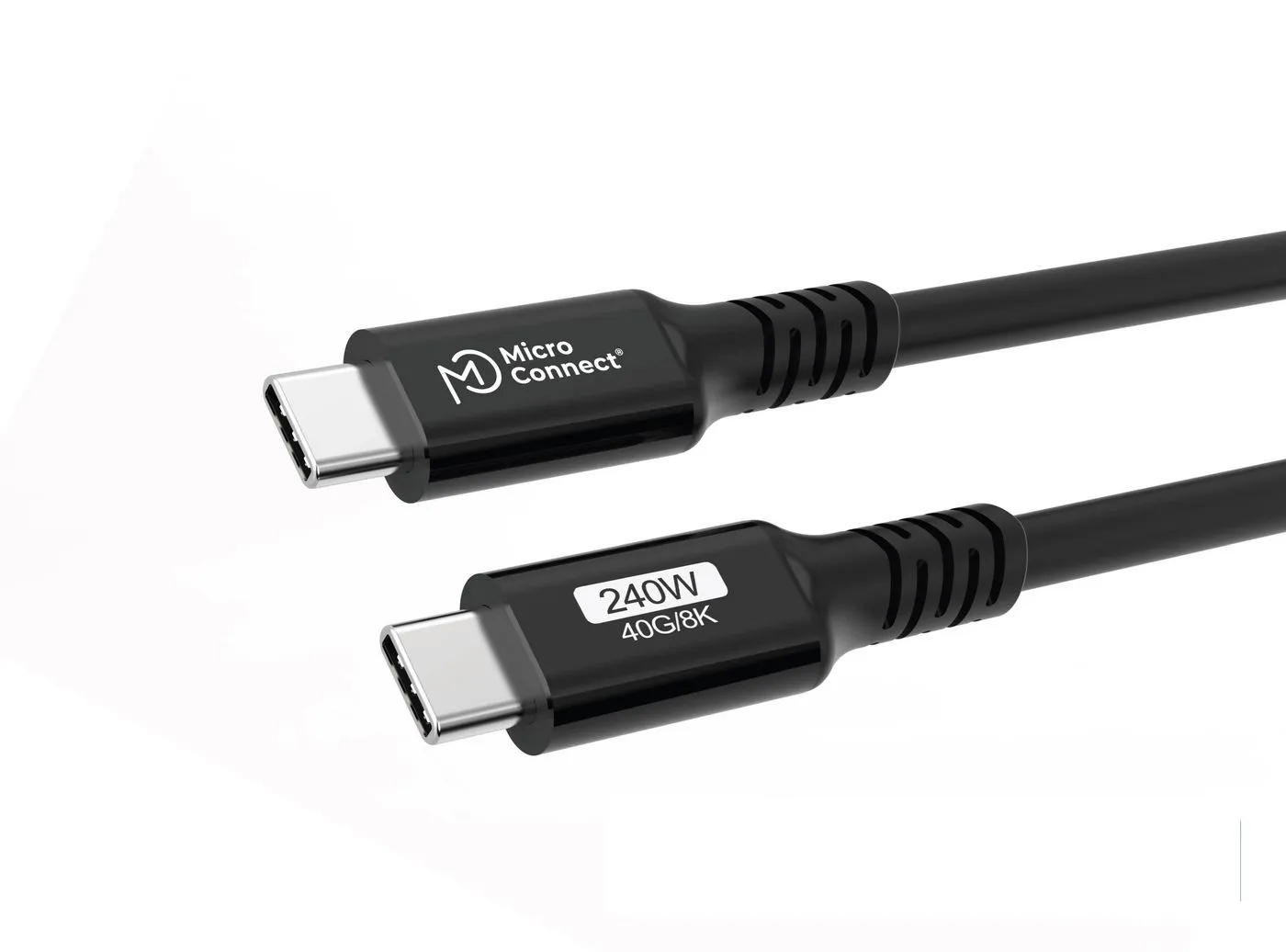 MicroConnect USB4 Gen3x2 USB-C -kaapeli, 240 W, 0,15 m, musta