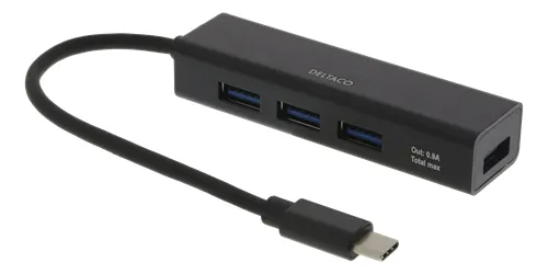 USB C 3.1 HUB 4port Black