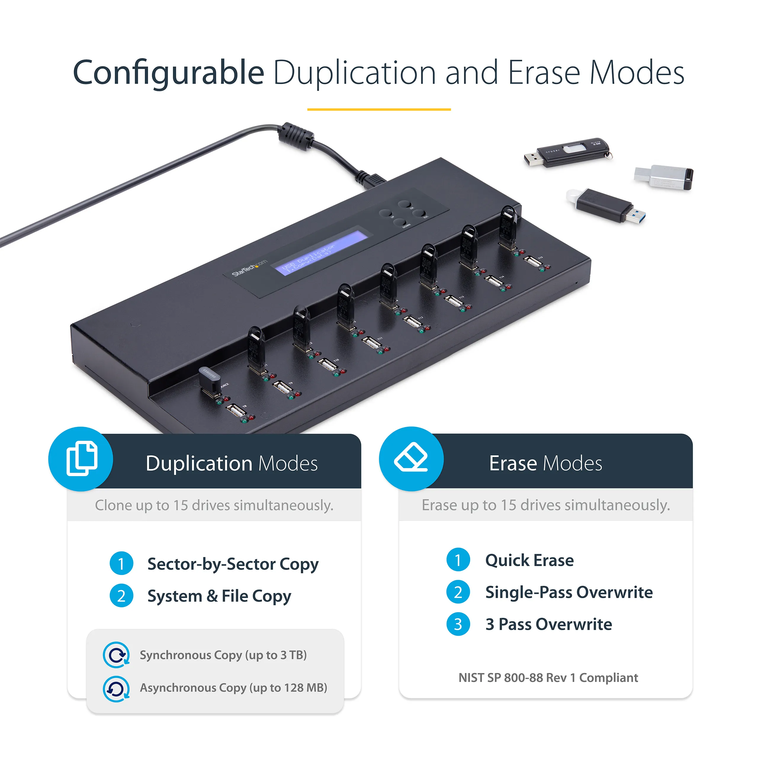 StarTech.com USB Duplicator/Eraser - 1:1