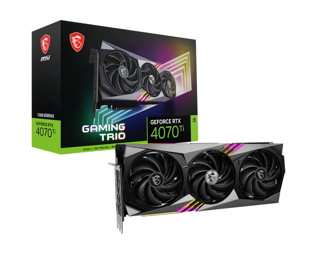MSI GeForce RTX 4070 Ti Gaming Trio 12G -n&auml;yt&ouml;nohjain