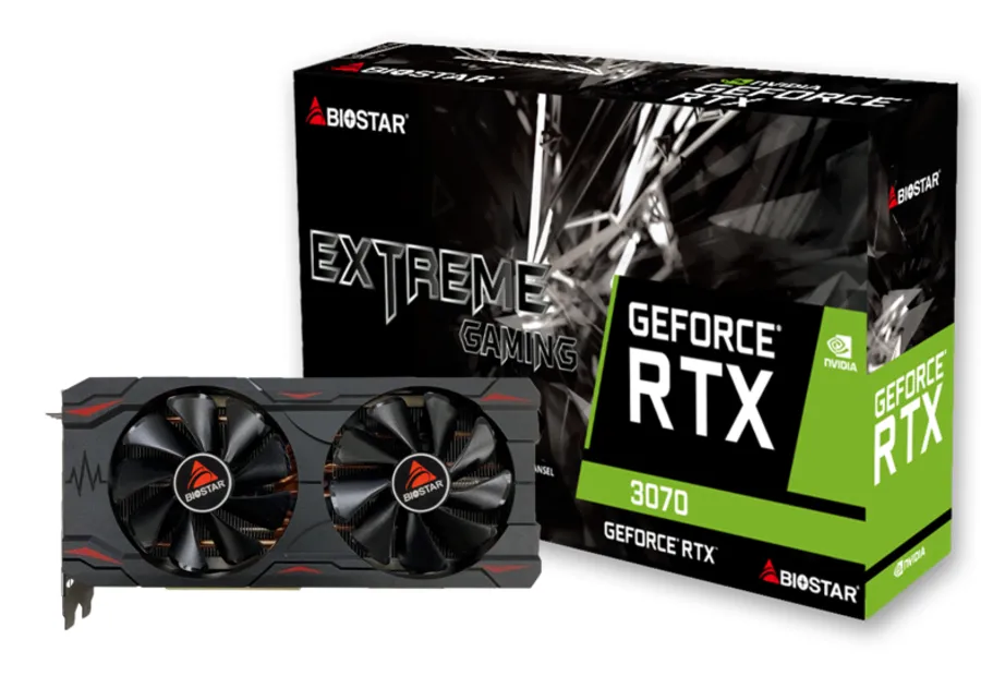 Biostar GeForce RTX 3070 VN3706RM82 8 Gt -n&auml;yt&ouml;nohjain